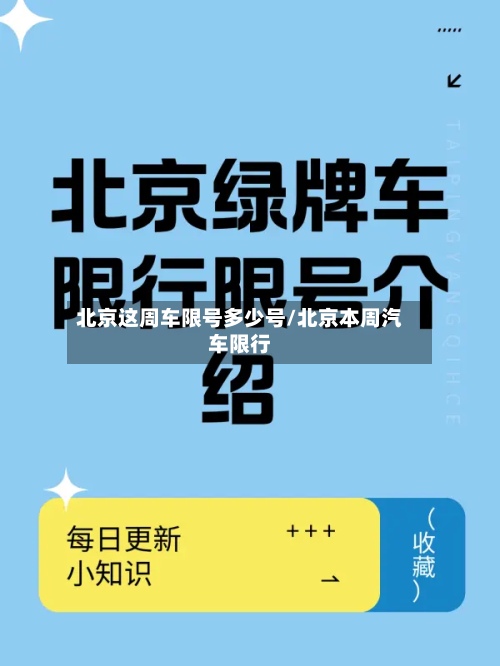 北京这周车限号多少号/北京本周汽车限行