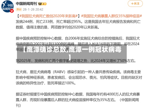 【鹰潭确诊总数,鹰潭一例冠状病毒】-第2张图片