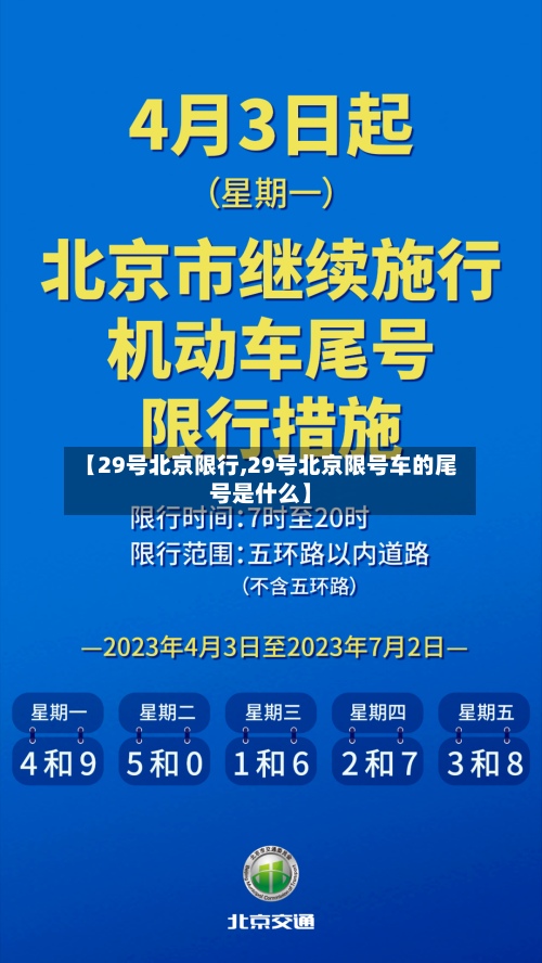 【29号北京限行,29号北京限号车的尾号是什么】-第2张图片
