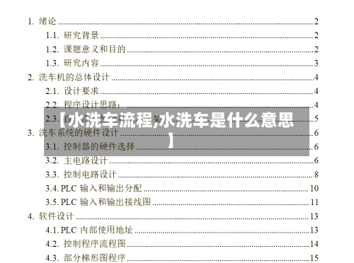 【水洗车流程,水洗车是什么意思】-第2张图片