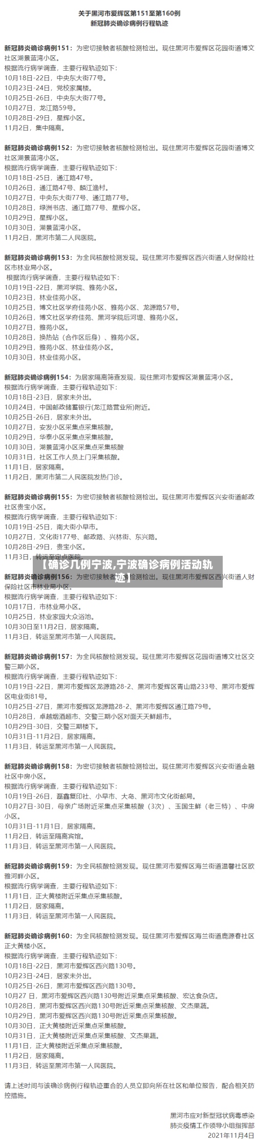 【确诊几例宁波,宁波确诊病例活动轨迹】