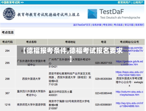 【德福报考条件,德福考试报名要求】-第2张图片