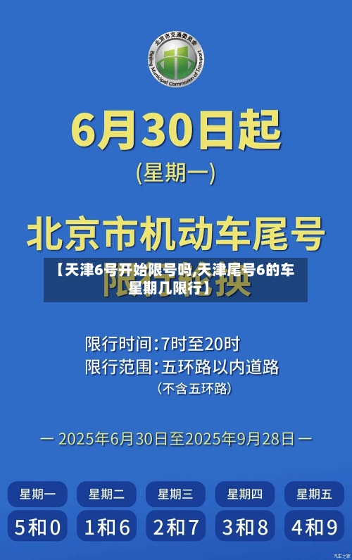 【天津6号开始限号吗,天津尾号6的车星期几限行】-第2张图片