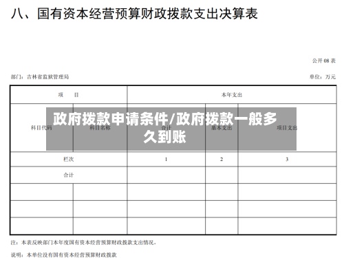 政府拨款申请条件/政府拨款一般多久到账-第2张图片
