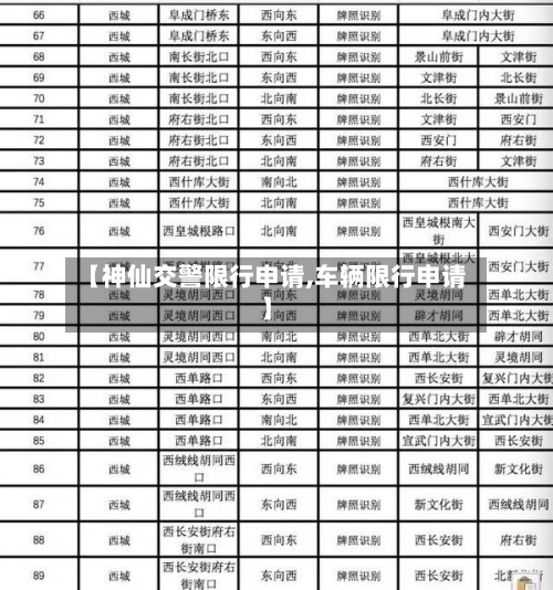 【神仙交警限行申请,车辆限行申请】