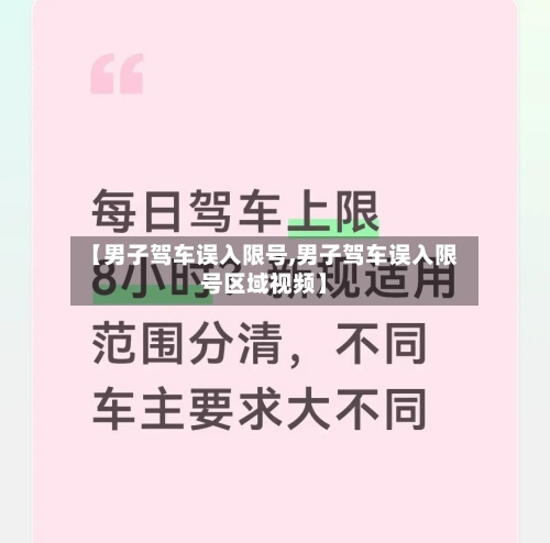 【男子驾车误入限号,男子驾车误入限号区域视频】-第2张图片