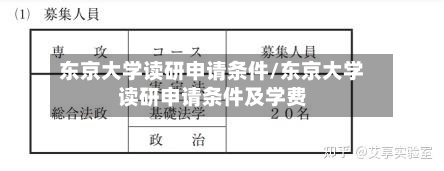 东京大学读研申请条件/东京大学读研申请条件及学费-第2张图片