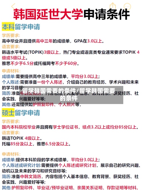 留学韩国需要的条件/留学韩国需要的条件
