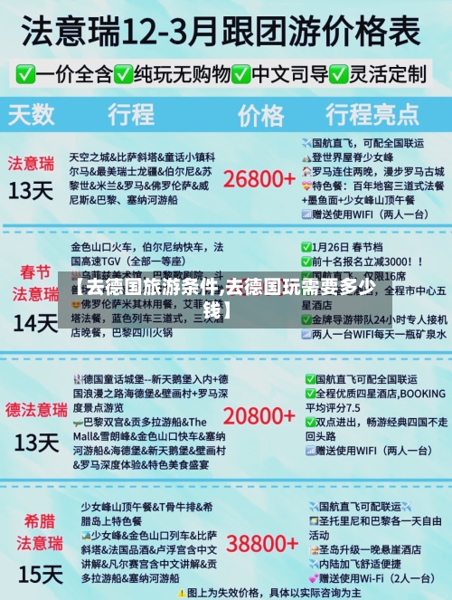 【去德国旅游条件,去德国玩需要多少钱】