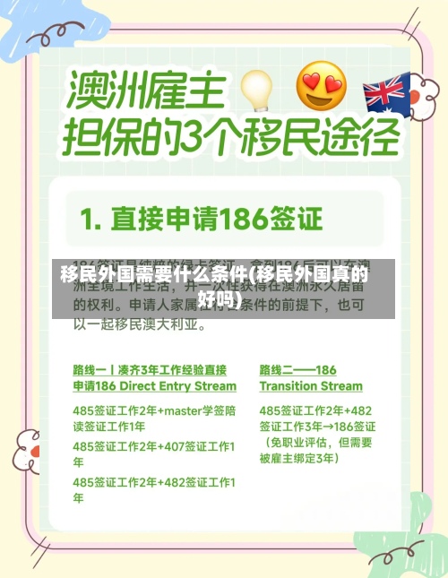 移民外国需要什么条件(移民外国真的好吗)-第2张图片