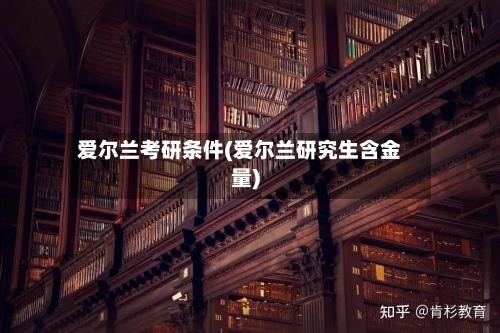 爱尔兰考研条件(爱尔兰研究生含金量)