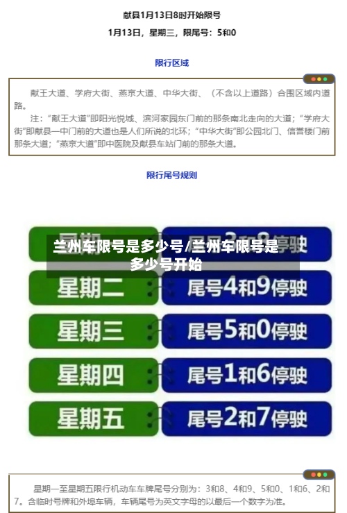 兰州车限号是多少号/兰州车限号是多少号开始-第2张图片
