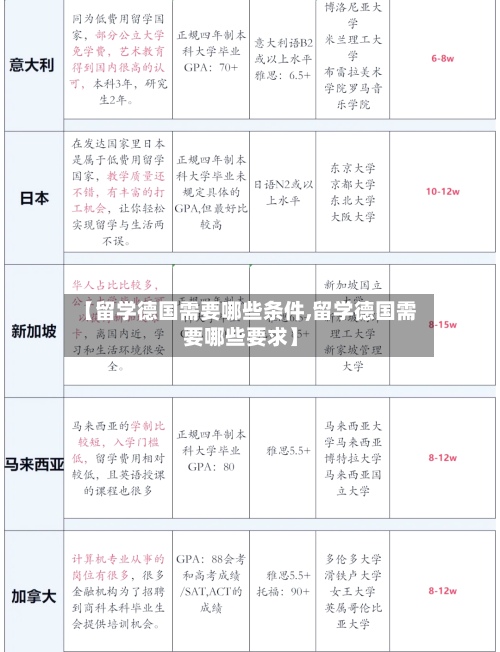 【留学德国需要哪些条件,留学德国需要哪些要求】-第3张图片