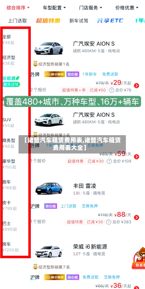 【诸暨汽车租赁费用表,诸暨汽车租赁费用表大全】-第3张图片